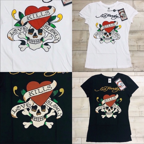 Ed Hardy Tops - Ed Hardy T-shirts “Love Kills”